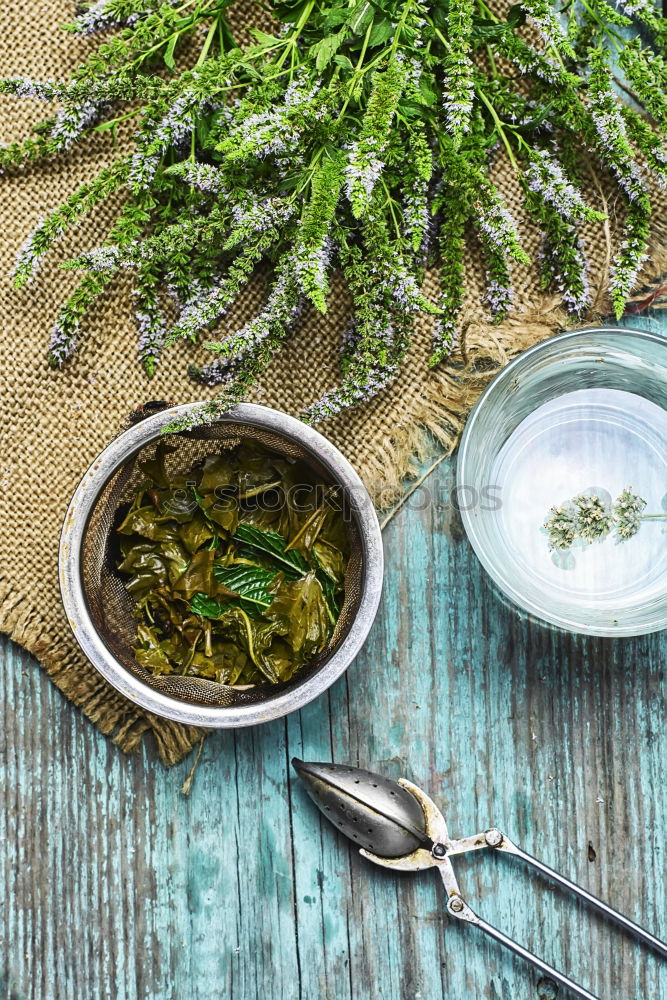 Similar – Image, Stock Photo Jar with Linden blossom on wooden table