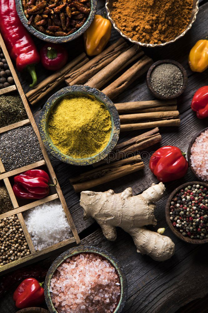 Similar – Image, Stock Photo Chickpeas and various healthy salad ingredients