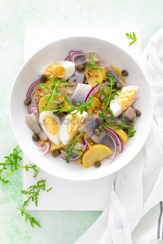 Similar – Image, Stock Photo Coconut peas soup with prawns