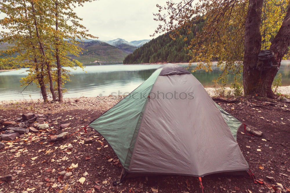 Similar – View from inside the tent