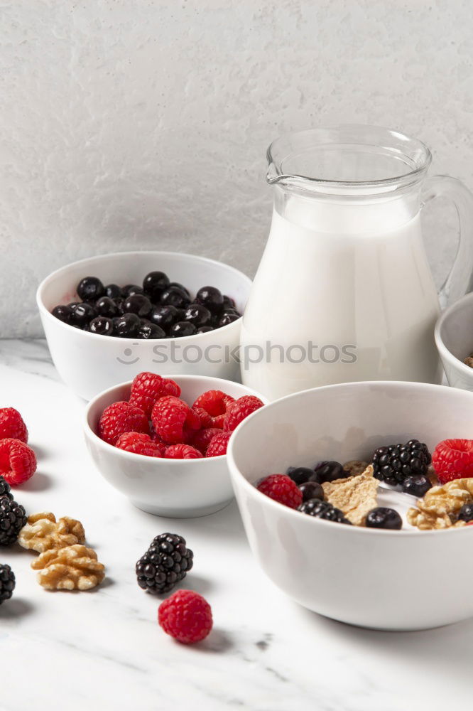 Similar – Image, Stock Photo Healthy breakfast in a glass