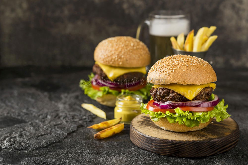 Similar – Image, Stock Photo burgers Food Vegetable