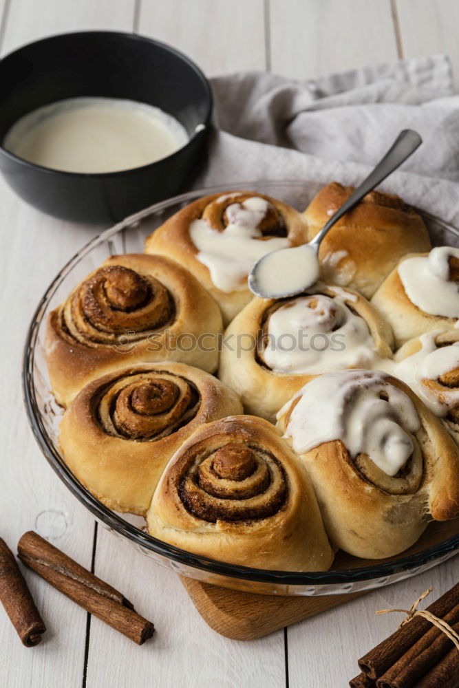 Image, Stock Photo cinnamon buns Dough