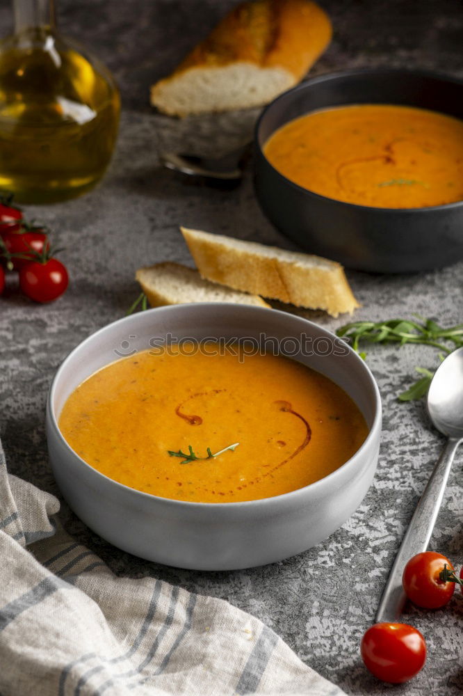 Similar – Image, Stock Photo Typical spanish salmorejo