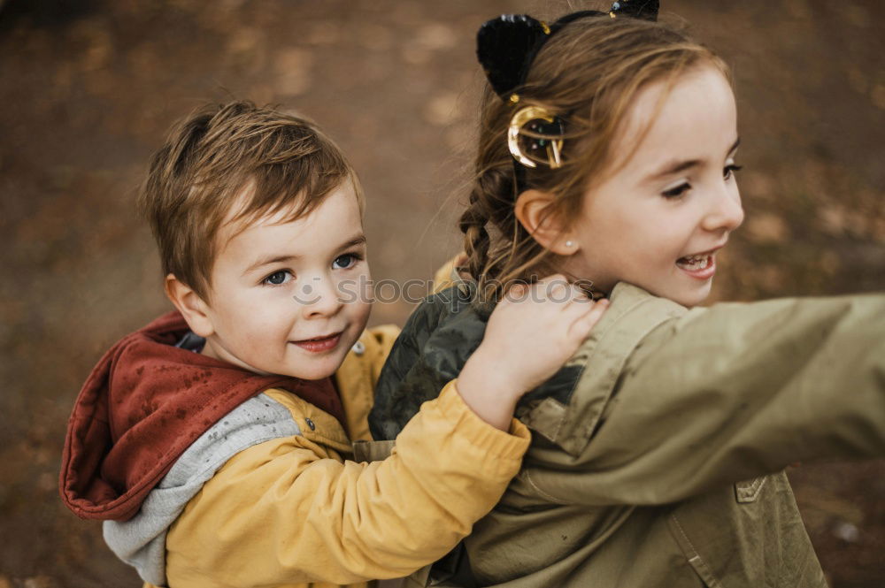 Similar – two happy girls standing on the playground