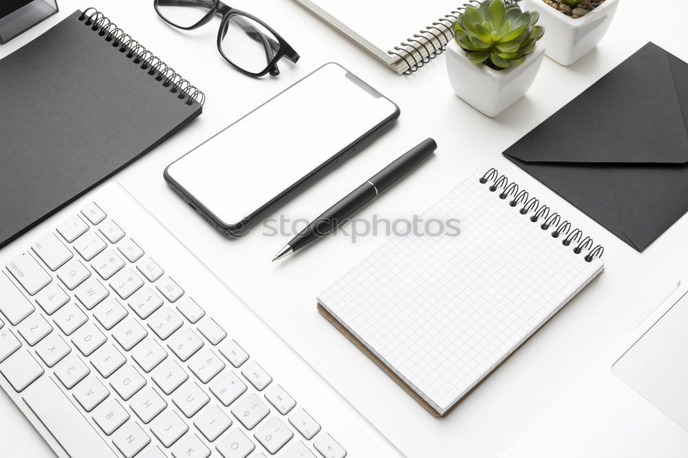 Similar – Flat lay photo of office desk