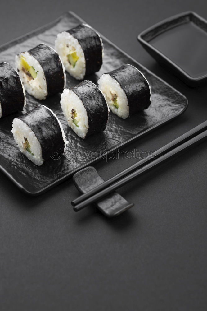 Similar – sushi assortment and soy sauce