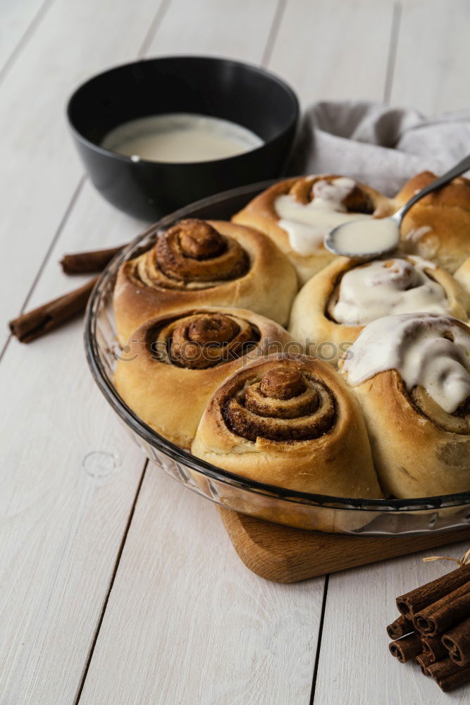 Image, Stock Photo Cinnamon bun VI Food Grain