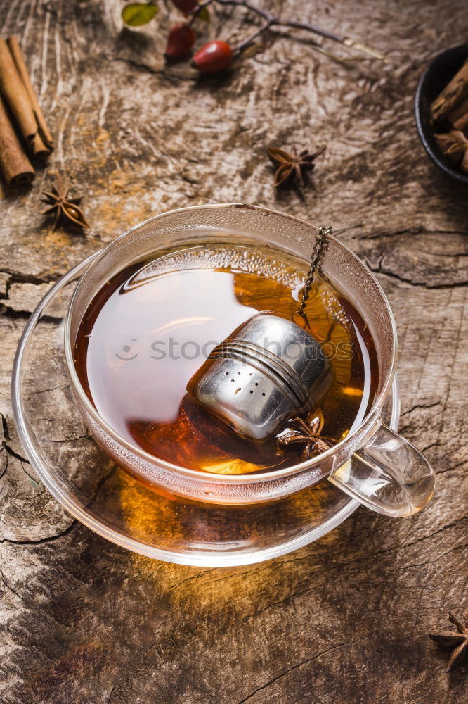 Similar – Image, Stock Photo Tea with blossoms in the wood shovel