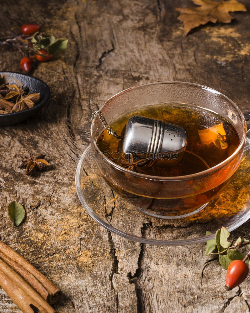 Similar – Image, Stock Photo Tea with blossoms in the wood shovel