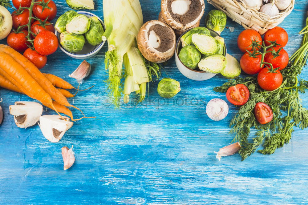 Similar – Image, Stock Photo Asian food background. Various traditional ingredients for vegetarian cooking: noodles, vegetables and spices, top view, flat lay. Chinese or Thai cuisine. Vegan food. Healthy nutrition concept.