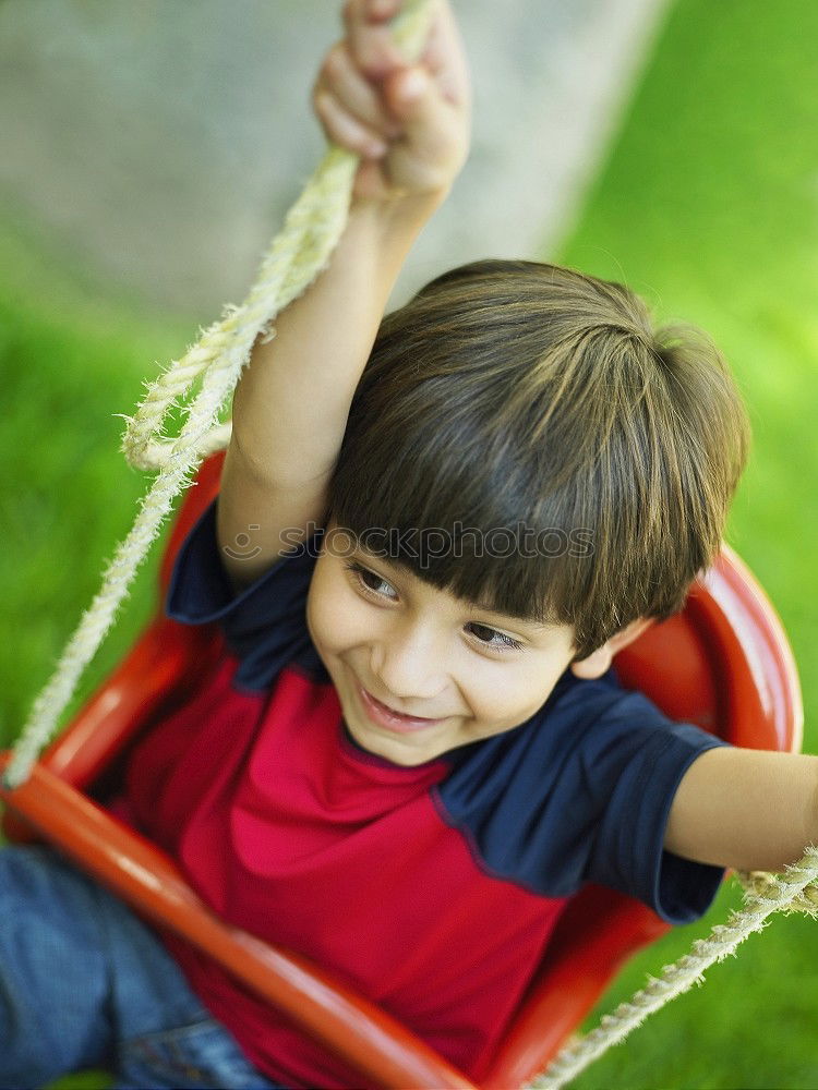 Similar – Image, Stock Photo happy brother and sister playing on the playground