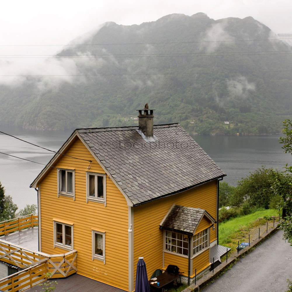 Similar – View from the window to the fjord