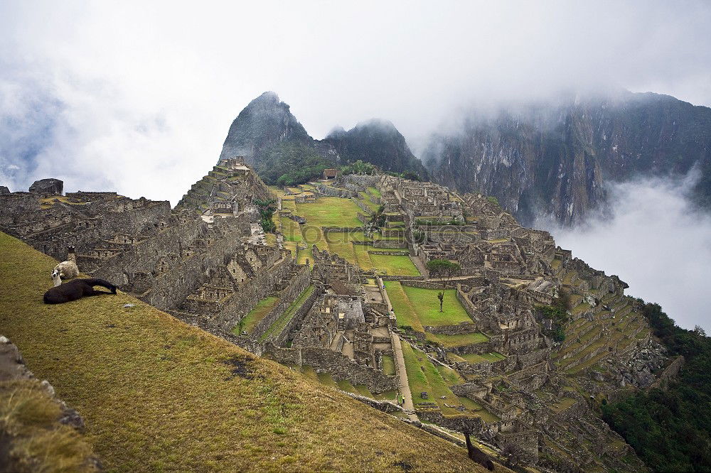 Similar – Image, Stock Photo Clouds over Machu Picchu