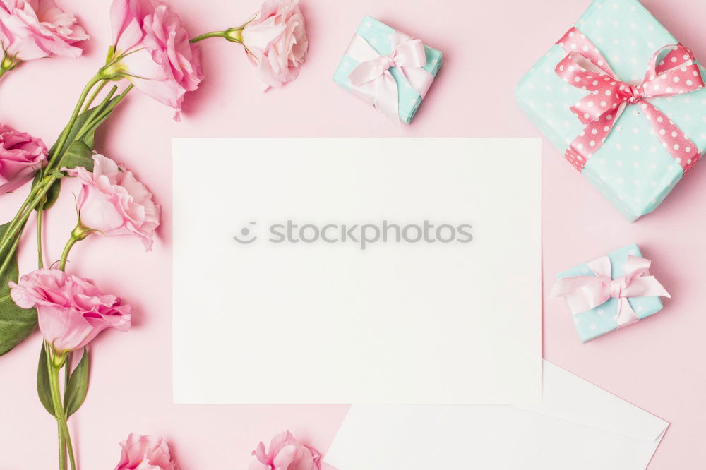Similar – Image, Stock Photo Table with tulips, coffee and greeting card with heart