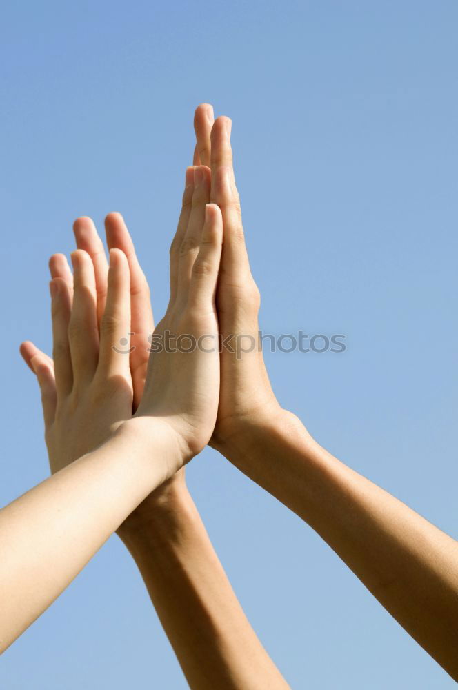 Similar – Image, Stock Photo limbs Hand Clouds