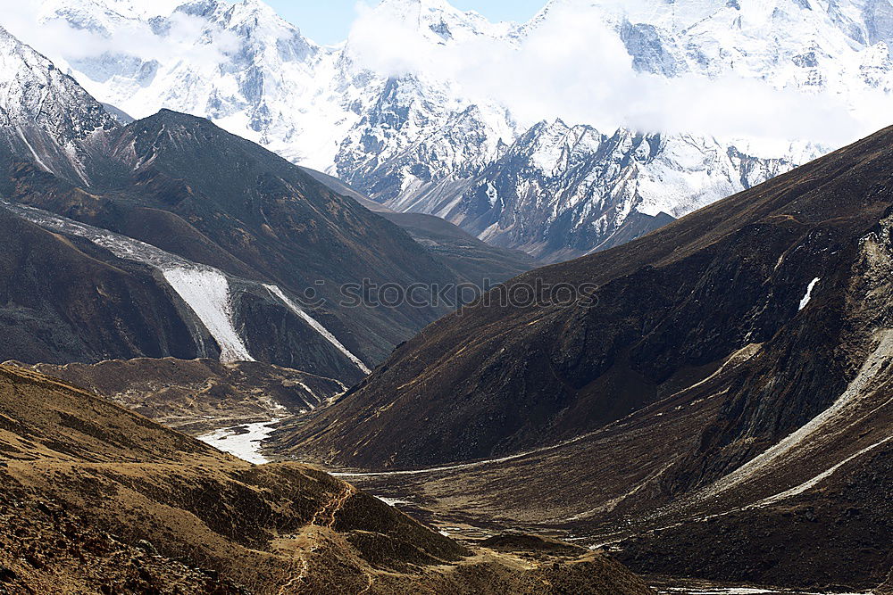 Similar – Passstraße zum Rettenbachgletscher mit Blick auf die Ötztaler Alpen