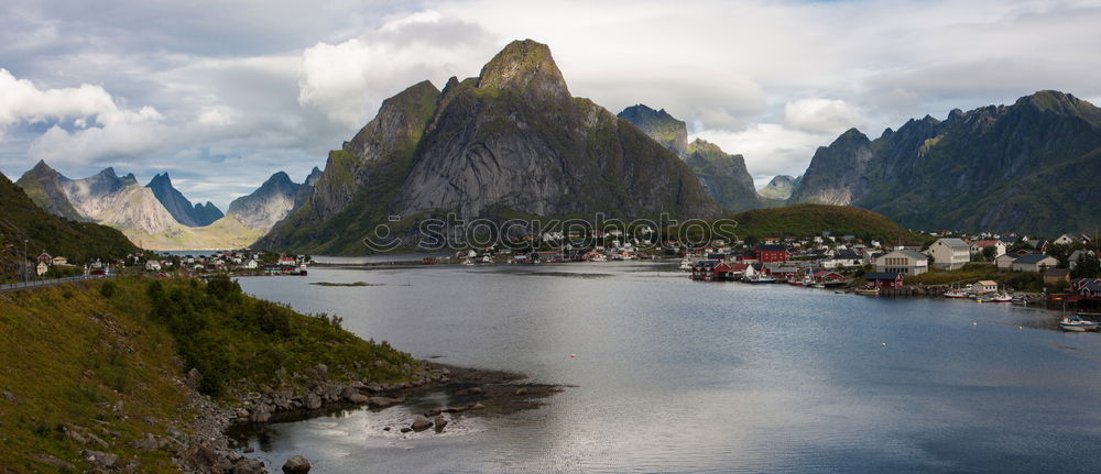 Similar – Image, Stock Photo Picturesque landscape of mountains