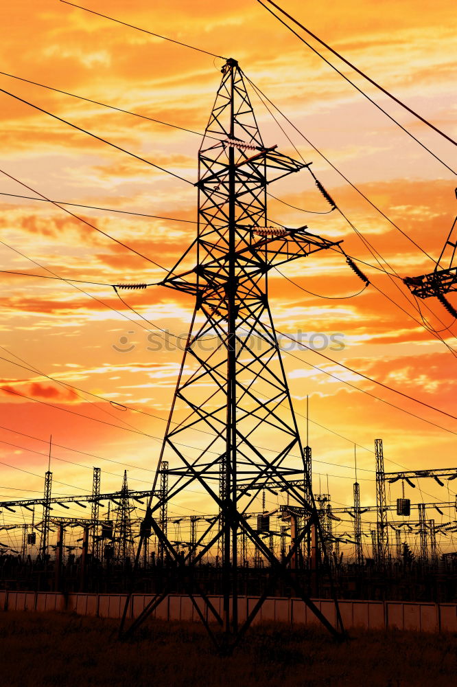 Similar – Image, Stock Photo Long (power) line?