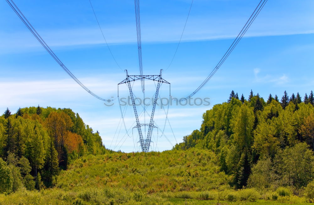 Similar – Foto Bild Rapsfeld unter Hochspannung