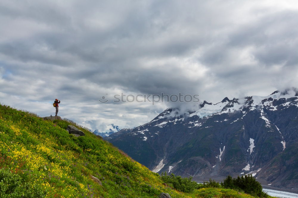 Similar – Image, Stock Photo Descent to Holzgau | Alpine crossing