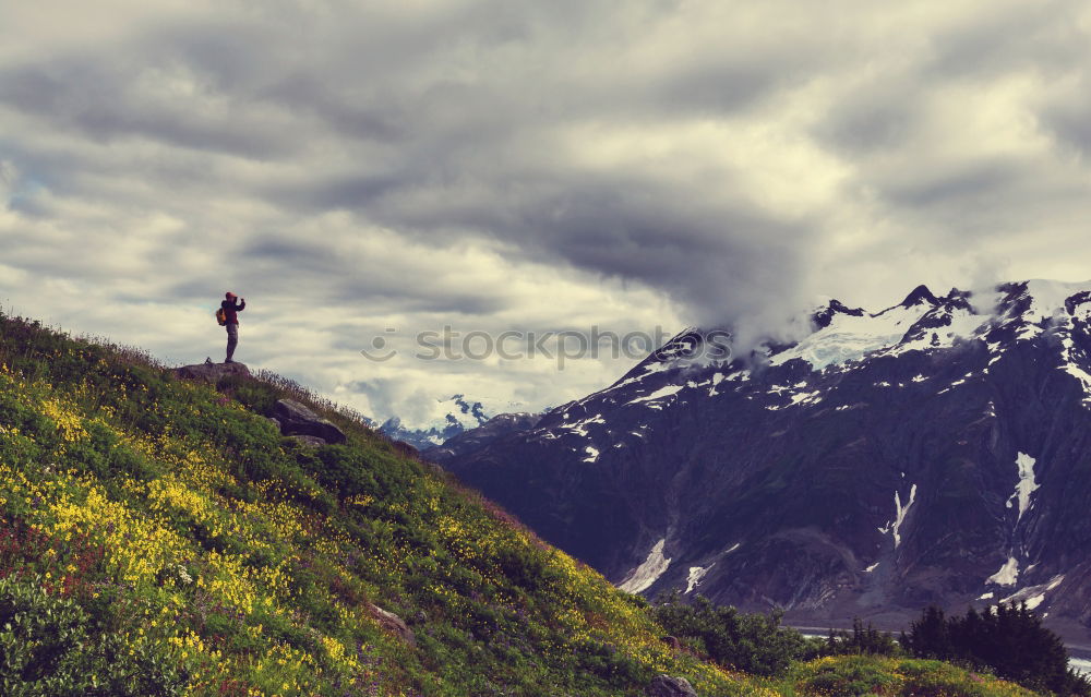 Similar – Image, Stock Photo Descent to Holzgau | Alpine crossing