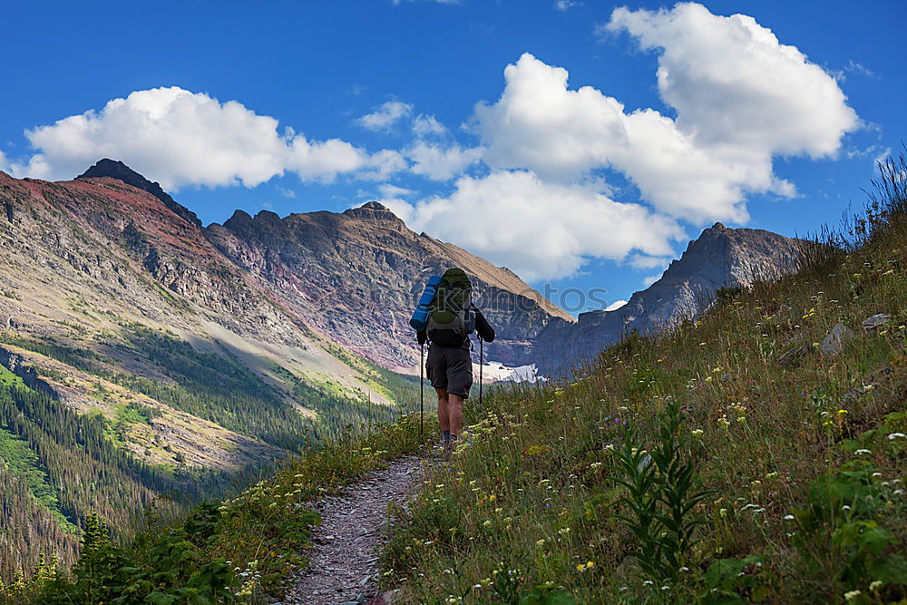 Similar – Ascent to the Mindelheimer Hütte. Photo: Alexander Hauk