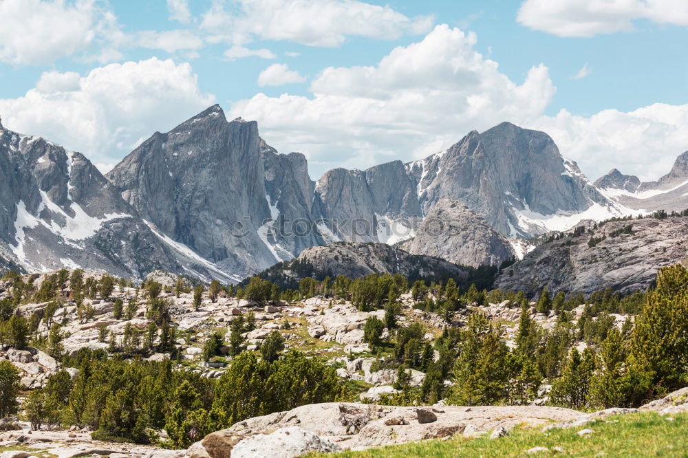 Similar – Image, Stock Photo Clouds and shadows in the Dolomites with church II