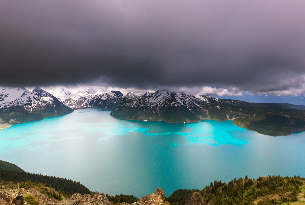 Similar – Image, Stock Photo View of Herzogstand above the Walchensee lake