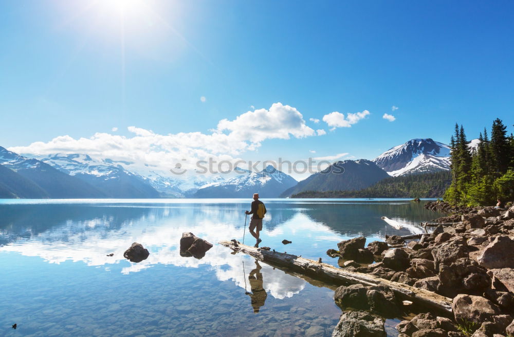 Similar – Image, Stock Photo Woman on a bridge enjoying the view