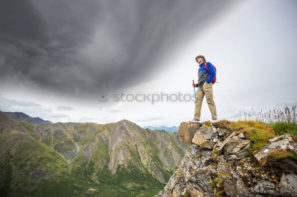 Similar – Mountain hike Hochkant