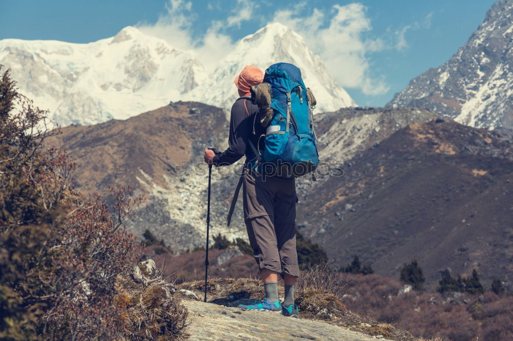 Similar – Young Backpacker enjoying of Nature.