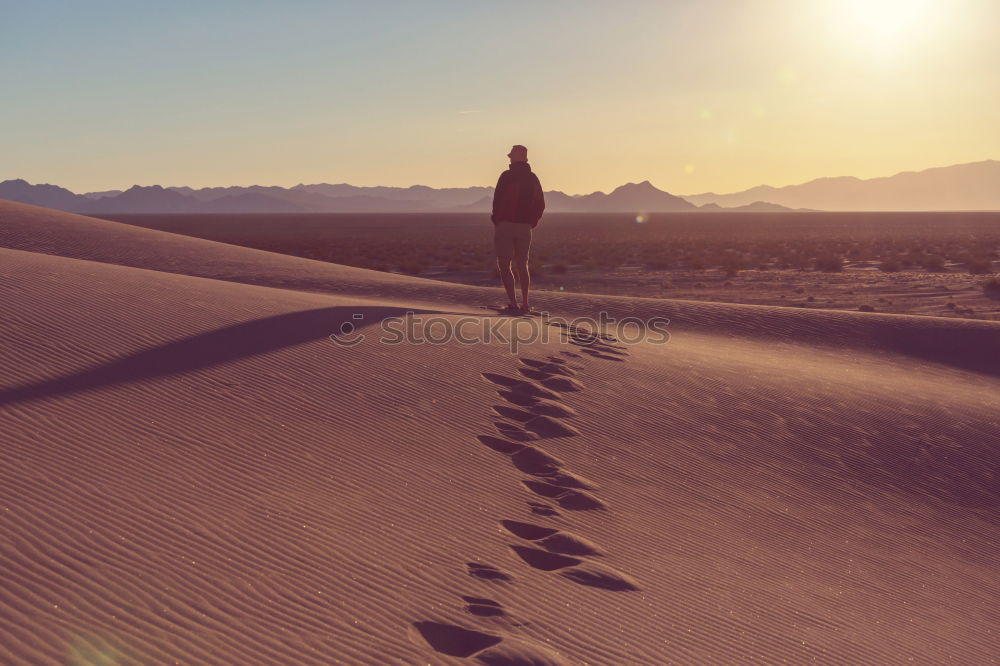 Similar – Image, Stock Photo Man on the horizon