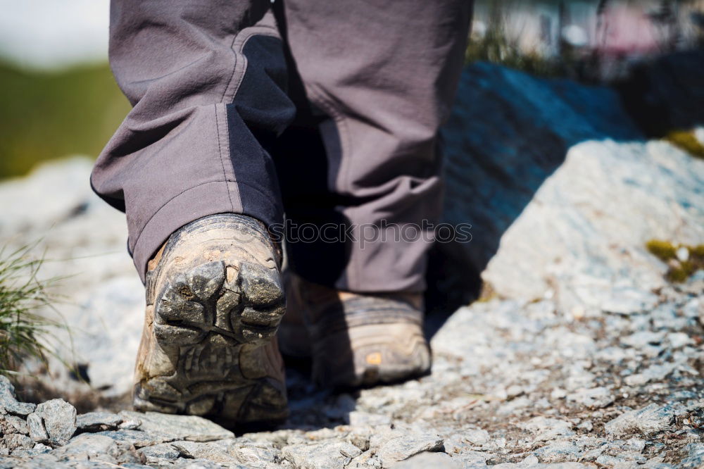 Similar – Image, Stock Photo Continue Trip Hiking Legs