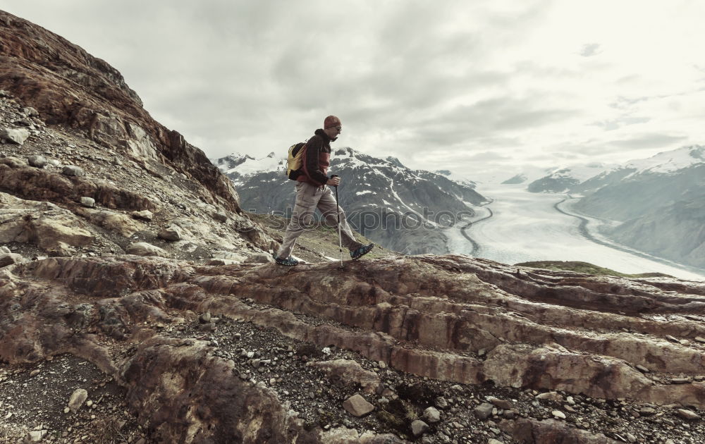 Image, Stock Photo hiking in norway Landscape