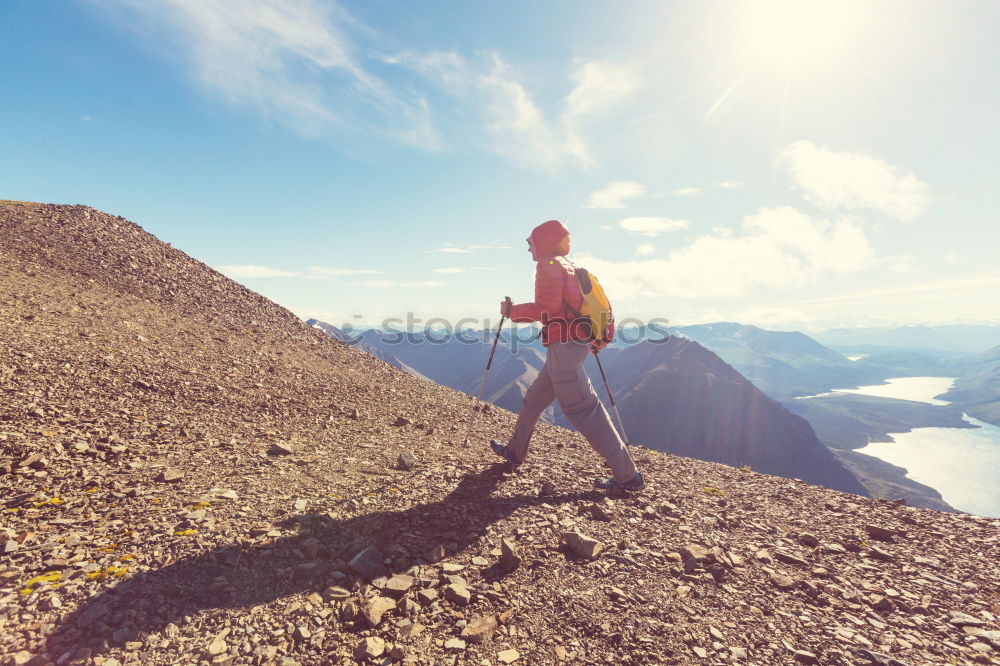 Similar – Image, Stock Photo Ascent to Hirzer in South Tyrol | E5 Alpine crossing