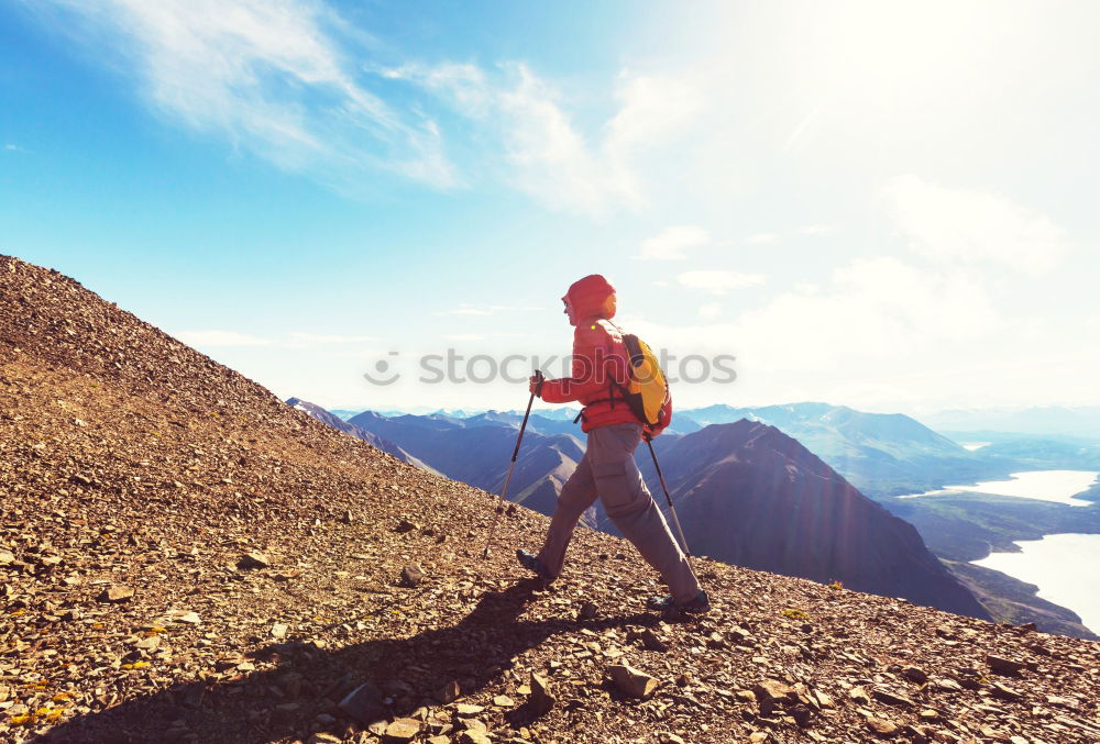 Similar – Image, Stock Photo Ascent to Hirzer in South Tyrol | E5 Alpine crossing