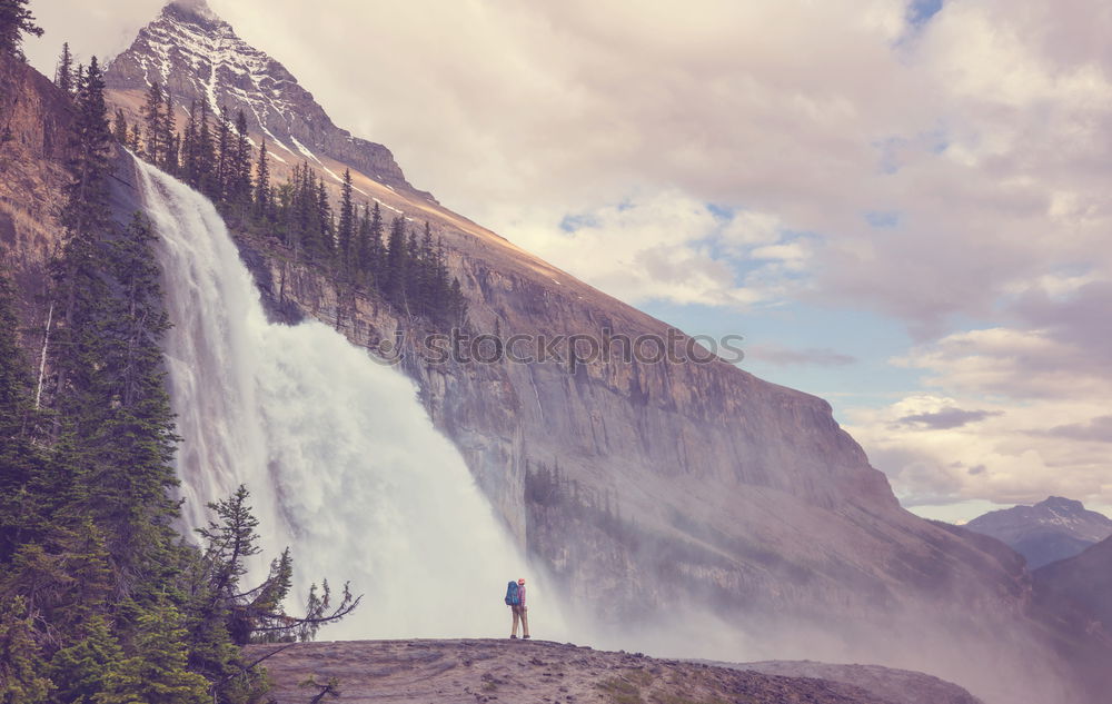 Similar – Image, Stock Photo Young woman in a Sil Canions lookout