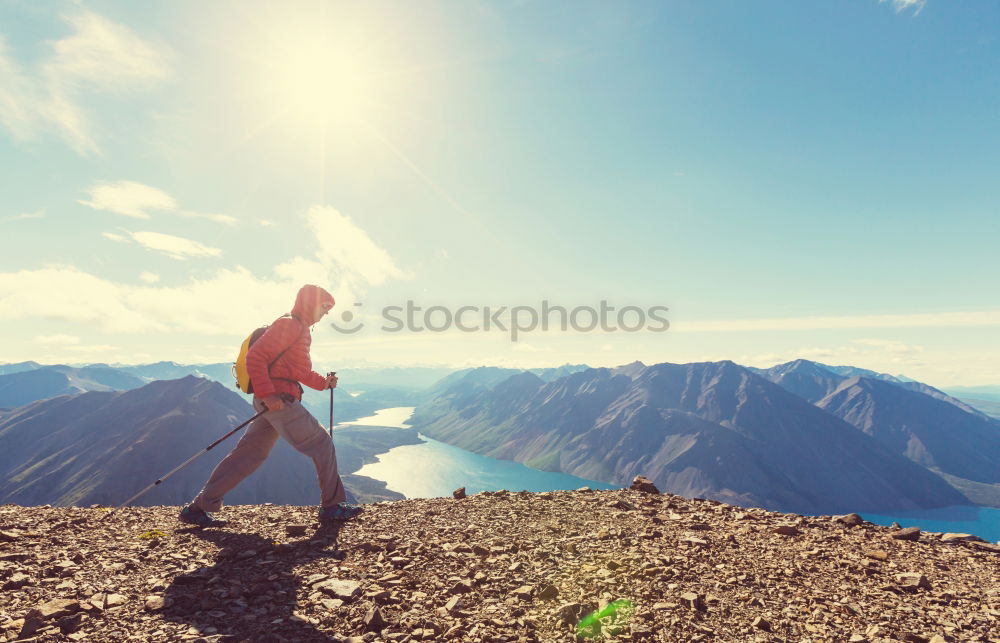 Similar – Image, Stock Photo Young woman ascending