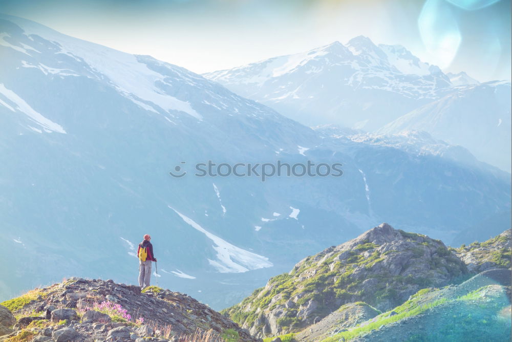 Similar – Image, Stock Photo Exploring snowy mountains