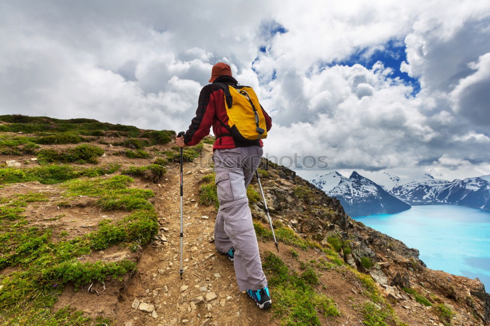 Similar – Mountain hike Hochkant