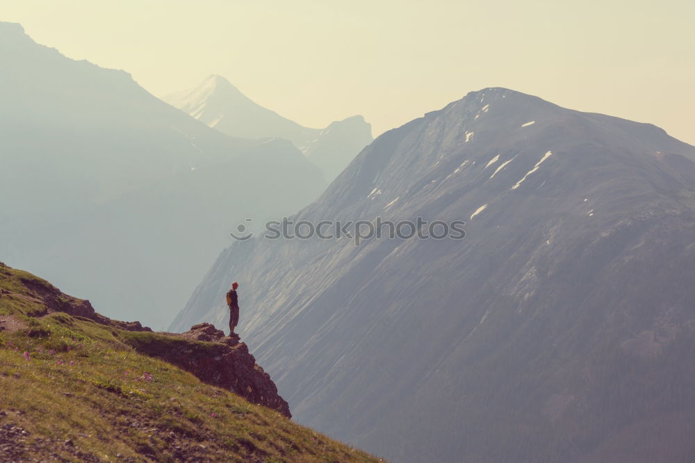 Similar – Mountain hike square