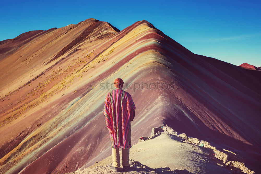 Similar – Image, Stock Photo Man with backpack walking in tropical desert