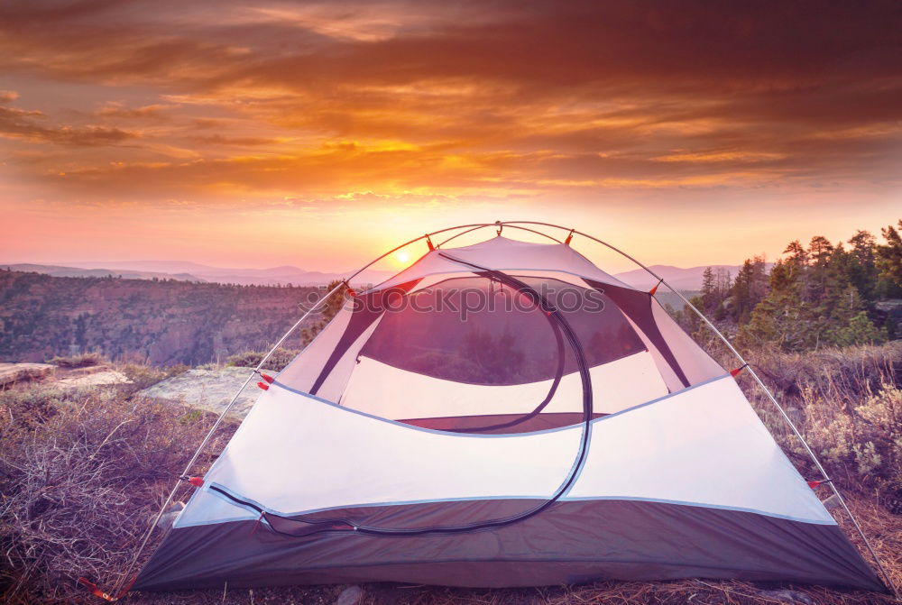 Similar – Image, Stock Photo View to tent in forest