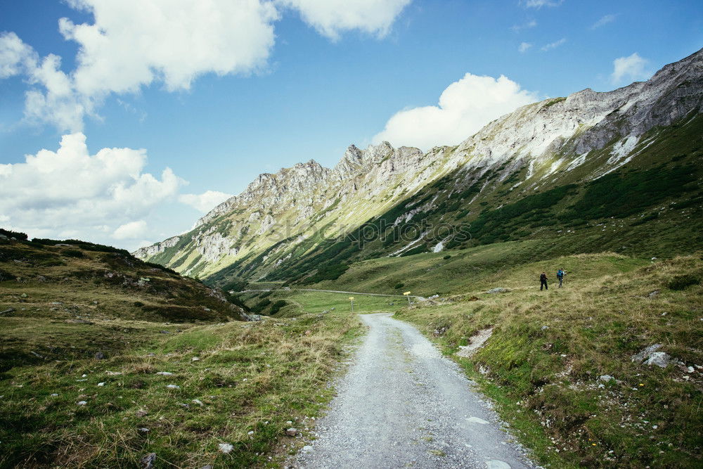 Similar – Image, Stock Photo View to the Kemptner hut in Allgäu