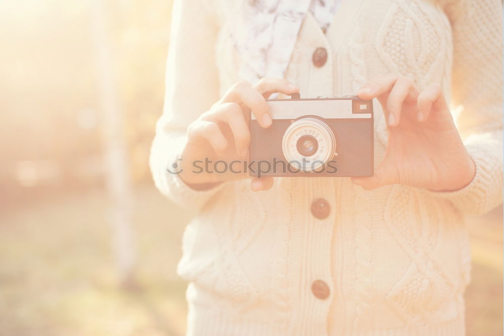 Similar – Young beautifil woman taking a selfie