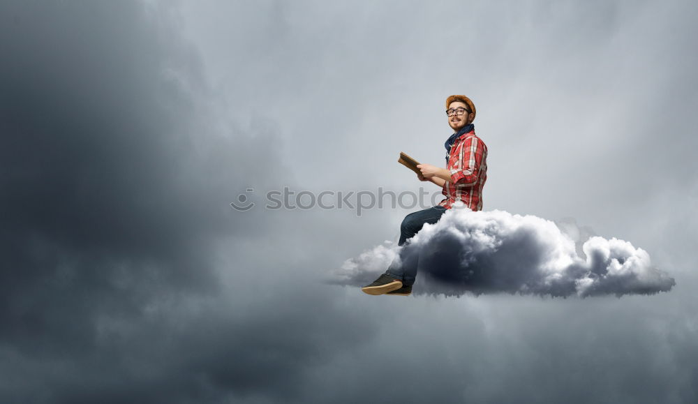 Similar – Image, Stock Photo Weathergirl II Gale