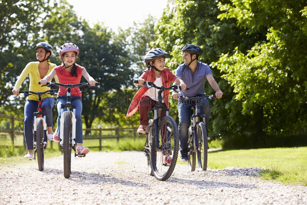 Similar – Image, Stock Photo women using smartphone on bicycles