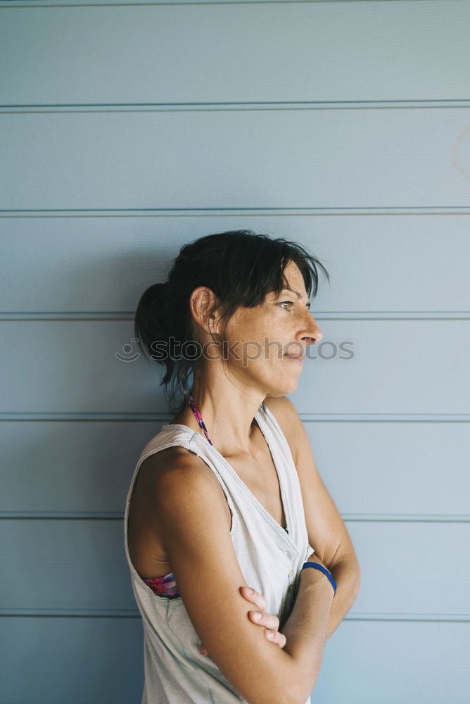 Similar – portrait outdoors of a young beautiful woman