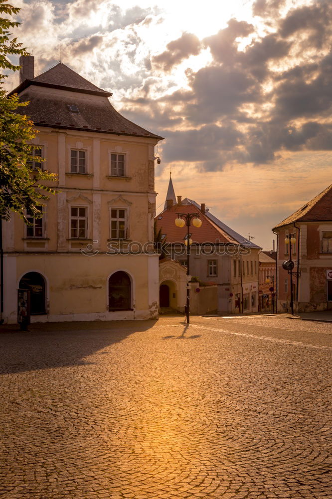 Similar – Image, Stock Photo Sunny small town in Brandenburg, house escape attempt